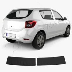 DACIA SANDERO 2PCS 2012-2019 - Listwa Czarna ABS Nakładka Zderzak Tylni T