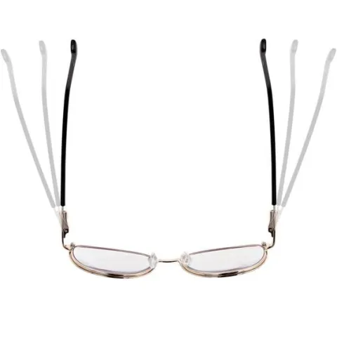 Damskie okulary zerówki +0.00 z filtrem Blue Light STL277 czarny/złoty