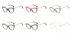 Damskie OKULARY ZERÓWKI Z FILTREM BLUE LIGHT DO KOMPUTERA OCHRONNE KOCIE