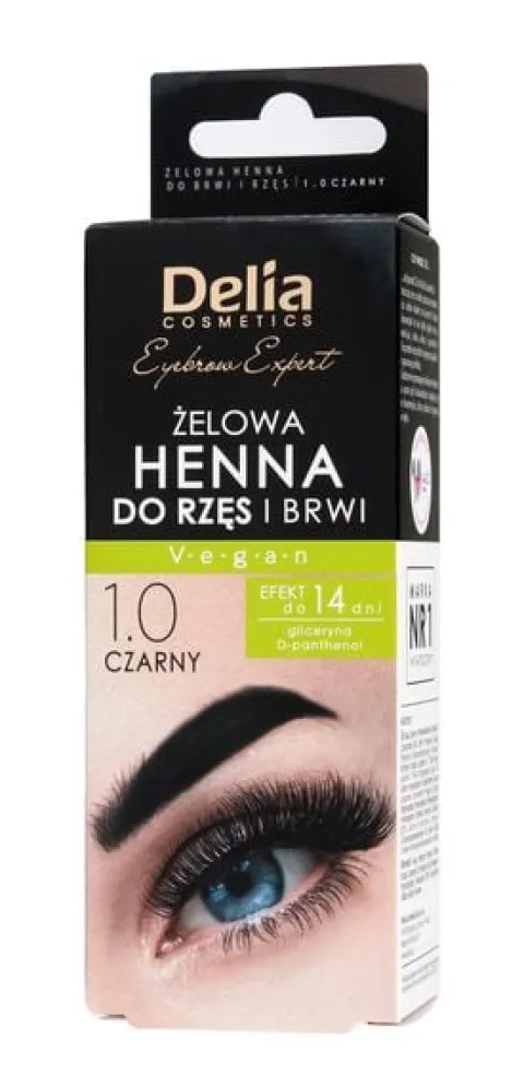 DELIA Henna do brwi i rzęs żelowa 1.0 czarny 15 ml