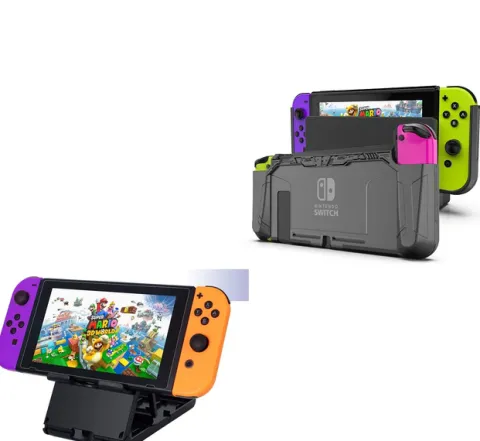 Deruitu Zestaw Akcesoriów Nintendo Switch 18W1 Etui Szkło Dock