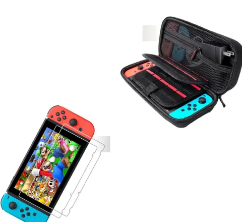 Deruitu Zestaw Akcesoriów Nintendo Switch 18W1 Etui Szkło Dock