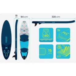 Deska SUP Aquasurf 320 x 84 x 15 cm Neo-Sport 170206
