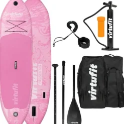Deska SUP VirtuFit Cruiser 305 różowa – z siedziskiem, wiosłem i torbą