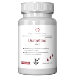 DIABETINS MAX METABOLIZM UTRATA WAGI POZIOM CUKRU GLUKOZY FORTE 30 kapsułek
