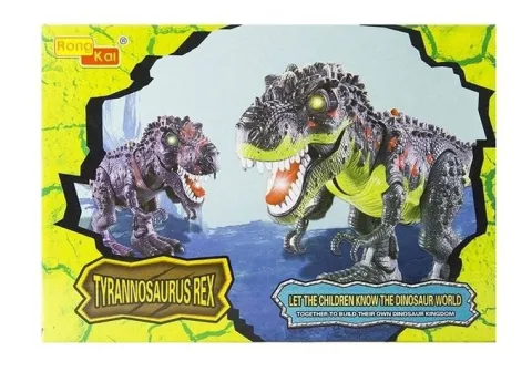 Dinozaur Na Baterie Tyranozaur Rex Chodzący Brązowy
