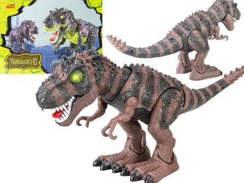 Dinozaur Na Baterie Tyranozaur Rex Chodzący Brązowy