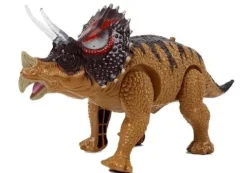 Dinozaur Triceratops Żółty Na Baterie