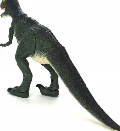 Dinozaur Velociraptor Porusza się Ryczy Świeci