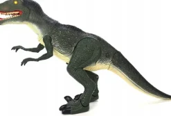 Dinozaur Velociraptor Porusza się Ryczy Świeci