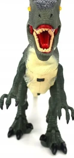 Dinozaur Velociraptor Porusza się Ryczy Świeci
