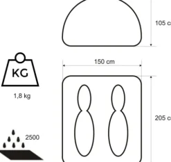 DOMEPACK 2 Namiot 2-osobowy ACAMPER