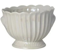 Doniczka ceramiczna beżowa mała