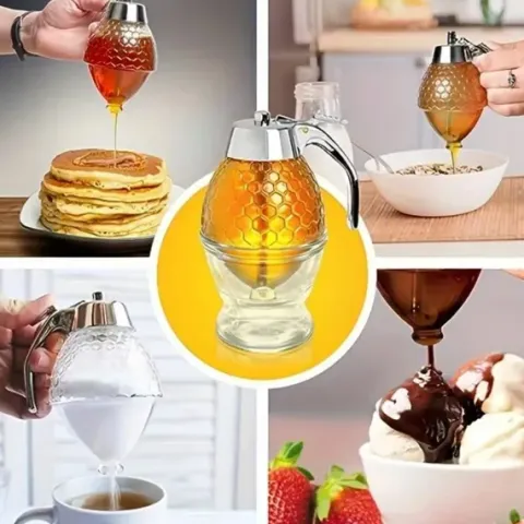 Dozownik na miód dyspenser nalewak pojemnik do miodu syropu czekolady 200ml