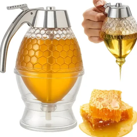 Dozownik na miód dyspenser nalewak pojemnik do miodu syropu czekolady 200ml