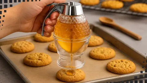 Dozownik na miód dyspenser nalewak pojemnik do miodu syropu czekolady 200ml