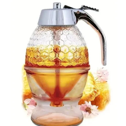 Dozownik na miód dyspenser nalewak pojemnik do miodu syropu czekolady 200ml
