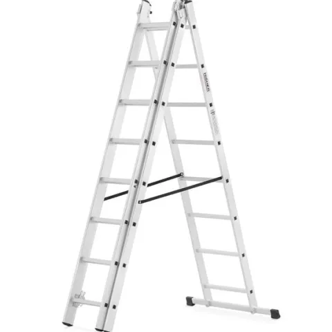 Drabina aluminiowa z opcją na schody 3x8 HIGHER 4,70m Hobby 150kg