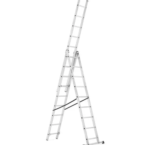 Drabina aluminiowa z opcją na schody 3x9 HIGHER 5,06m Hobby 150kg