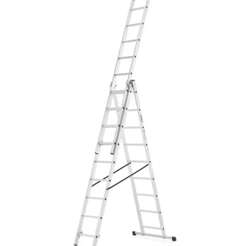 Drabina aluminiowa z opcją na schody 3x9 HIGHER 5,06m Hobby 150kg