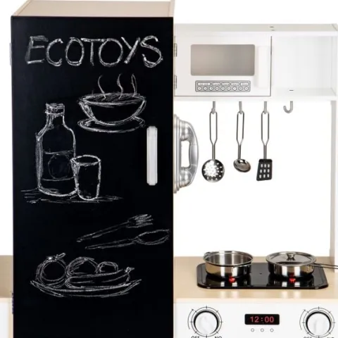 Drewniana kuchnia dla dzieci xxl tablica + led ECOTOYS