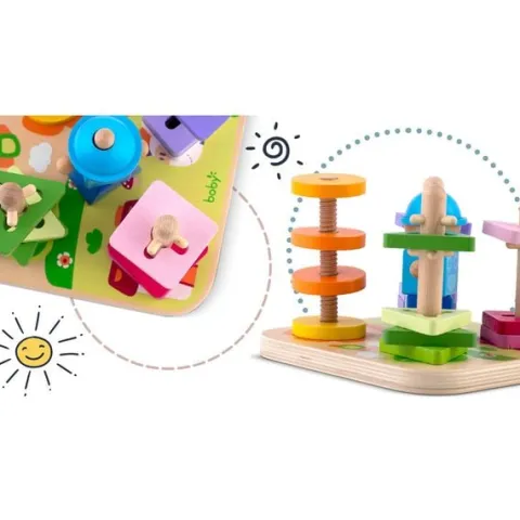 Drewniana zabawka sorter - układanka RK-866 Ricokids