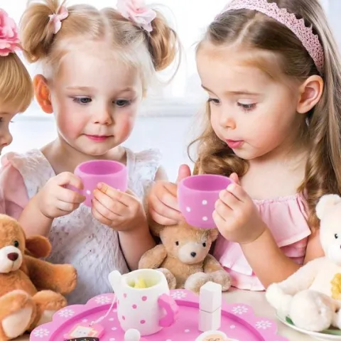 Drewniana zabawka zestaw do herbaty RK-869 Ricokids
