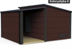 Drewniania ocieplana buda dla psa rozmiar XL z przedsionkiem + kurtyna