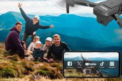 Dron z KAMERĄ AKROBACJE 3 TRYBY auto TRIM powrót GESTY żyroskop APLIKACJA