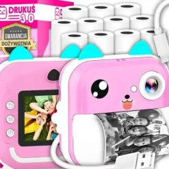 DRUKUŚ 3.0 DRUKARKA TERMICZNA APARAT NATYCHMIASTOWY FOTOGRAFICZNY +11 ROLEK