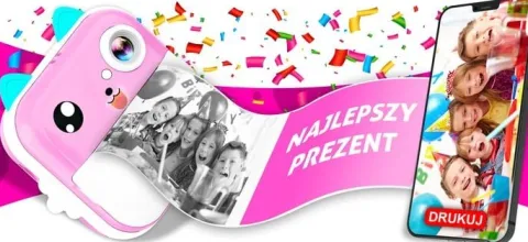 DRUKUŚ 3.0 DRUKARKA TERMICZNA APARAT NATYCHMIASTOWY FOTOGRAFICZNY +11 ROLEK