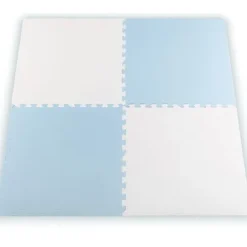 Duża mata piankowa puzzle Ricokids 60x60 cm 4 szt. niebiesko-biała