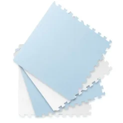 Duża mata piankowa puzzle Ricokids 60x60 cm 4 szt. niebiesko-biała