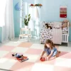 Duża mata piankowa puzzle Ricokids 60x60 cm 4 szt. brzoskwiniowo-biała