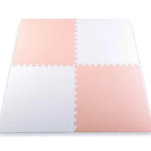 Duża mata piankowa puzzle Ricokids 60x60 cm 4 szt. brzoskwiniowo-biała