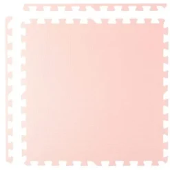 Duża mata piankowa puzzle Ricokids 60x60 cm 4 szt. brzoskwiniowo-biała