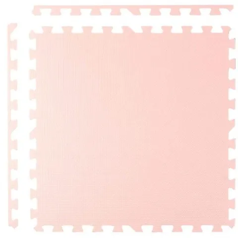 Duża mata piankowa puzzle Ricokids 60x60 cm 4 szt. brzoskwiniowo-biała