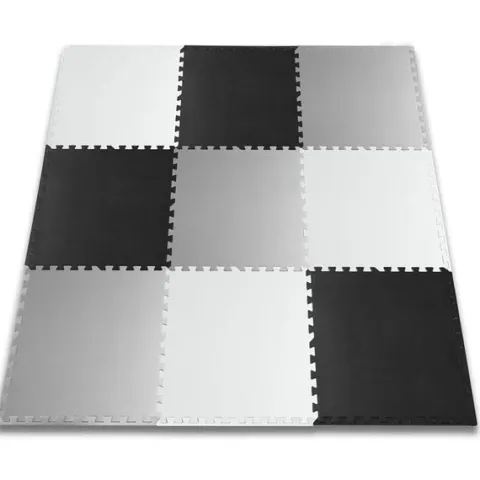 Duża mata piankowe puzzle szachownica Ricokids 180x180cm 9szt