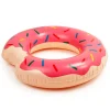 Duże Koło Dmuchane Donut Różowy 120Cm Materac Do Wody Pływania Na Basen Xxl
