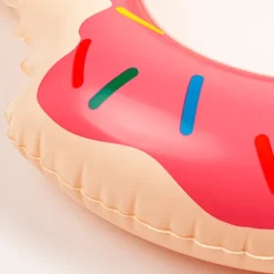 Duże Koło Dmuchane Donut Różowy 120Cm Materac Do Wody Pływania Na Basen Xxl