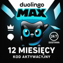 DUOLINGO MAX 12 MIESIĘCY | NA TWOJE KONTO | PEŁNA WERSJA | ROZMOWA AI | PL