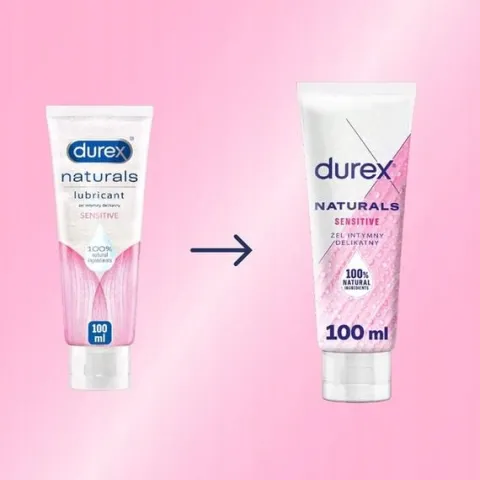 DUREX NATURALS SENSITIVE Żel Naturalny Lubrykant Wodny 100 ml Lekki Nawilża