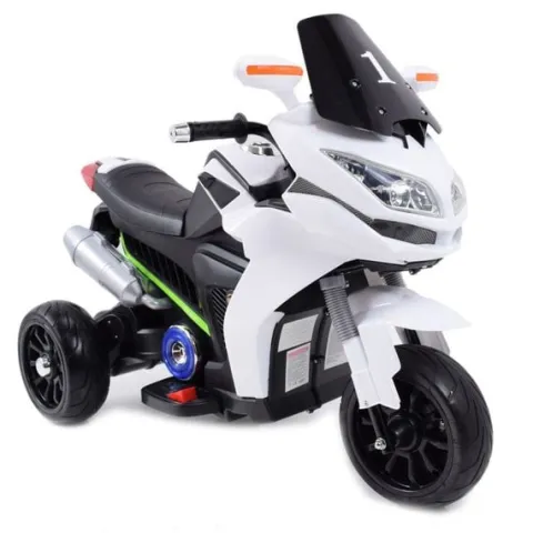 DUŻY MOTOR ŚCIGACZ Z SYMULACJĄ WYDECHU, MIĘKKIE KOŁA STRONG 2 EXCLUSIVE/6288A