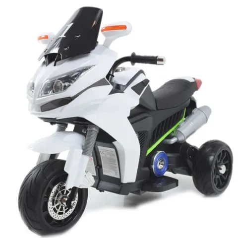 DUŻY MOTOR ŚCIGACZ Z SYMULACJĄ WYDECHU, MIĘKKIE KOŁA STRONG 2 EXCLUSIVE/6288A