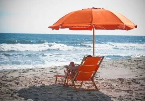 DUŻY PARASOL OGRODOWY PLAŻOWY TNT 180 cm ŁAMANY