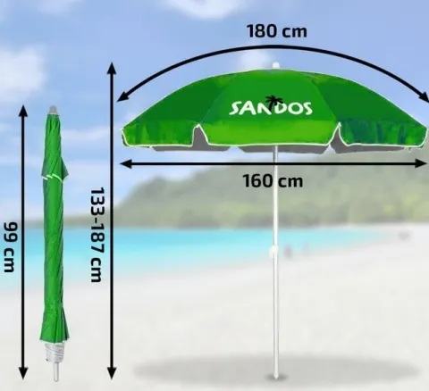 DUŻY PARASOL PLAŻOWY OGRODOWY OCHRONA UV ŁAMANY WODOODPORNY POKROWIEC