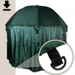 DUŻY PARASOL WĘDKARSKI 240cm WODOODPORNY namiot Z BOKAMI na ryby PARASOL