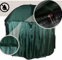 DUŻY PARASOL WĘDKARSKI 240cm WODOODPORNY namiot Z BOKAMI na ryby PARASOL