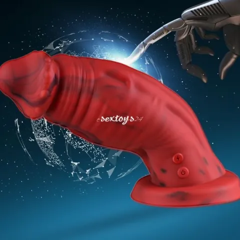 Duży Penis Z Wibratorem Wielkie Dildo Monster XXL 8 Funkcji