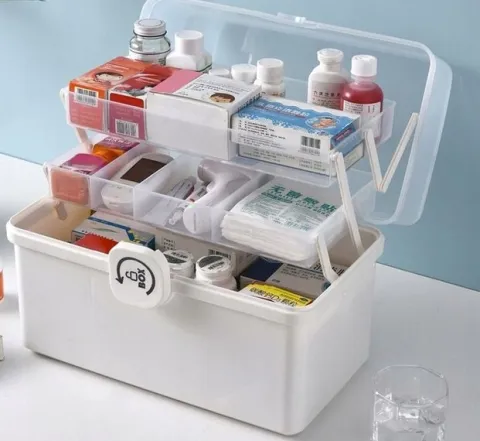 DUŻY POJEMNIK KASETKA BOX PUDEŁKO NA LEKI TABLETKI